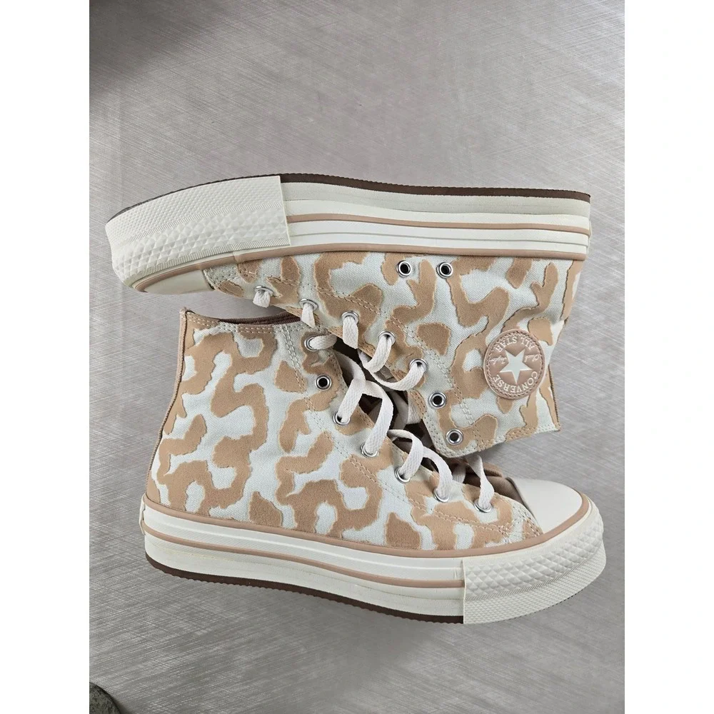 Converse Chuck Taylor All Star Eva Lift Hi Leopard Print A11112C Kids Size 6